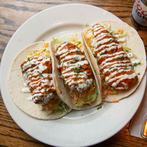 BUFFALO CHICKEN “STREET” TACOS